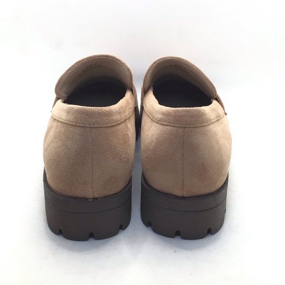Hey Girl by Corkys Inspo Sand Faux Suede Platform Penny Loafer Size 8 or 9 - Picture 4 of 13